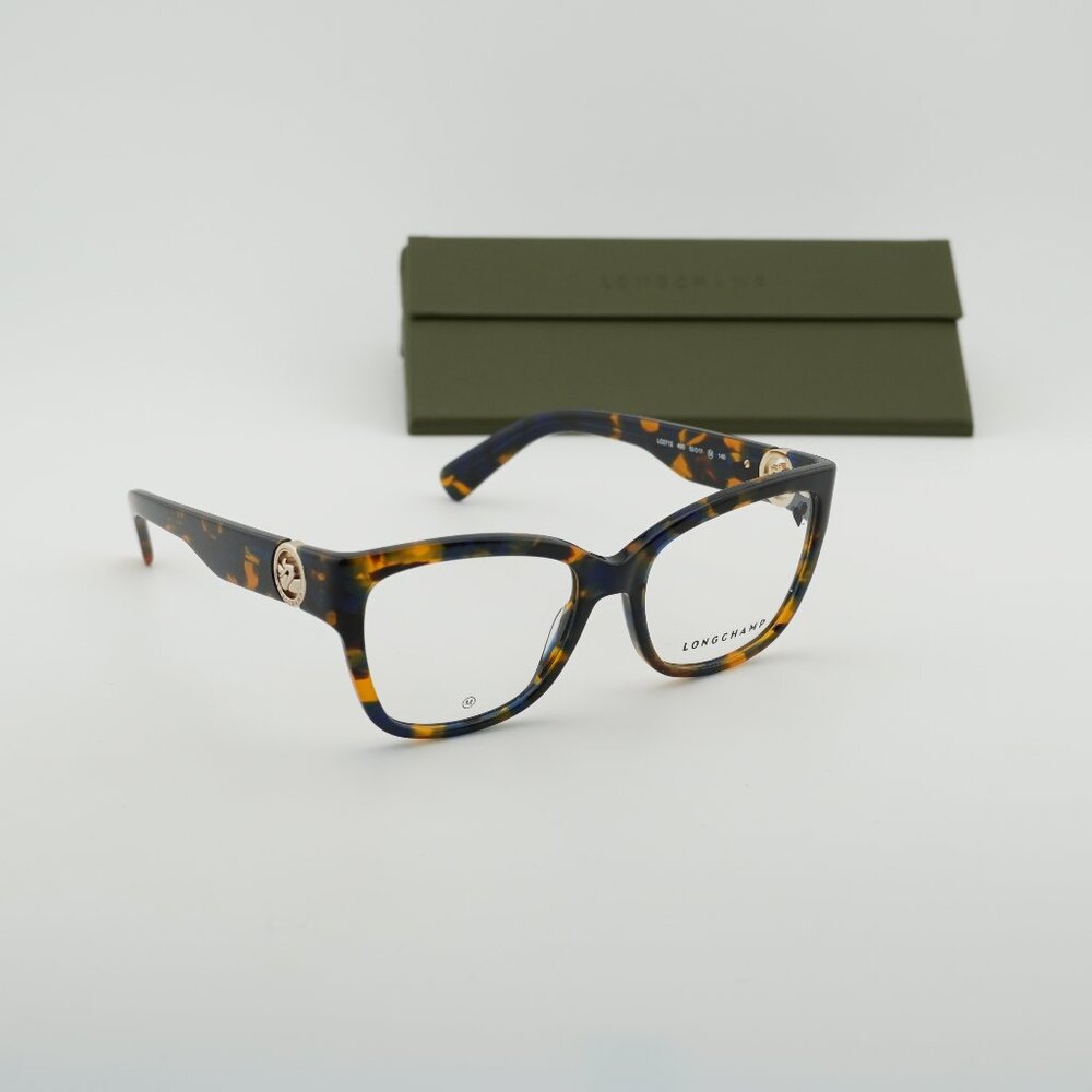 Longchamp LO2712 430 Square Eyeglasses 53mm - Blue Havana